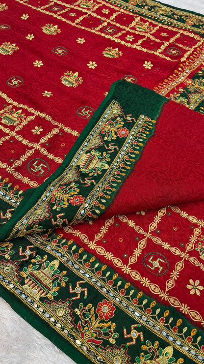 Kutchi Gharchola Saree (Kumbh)
