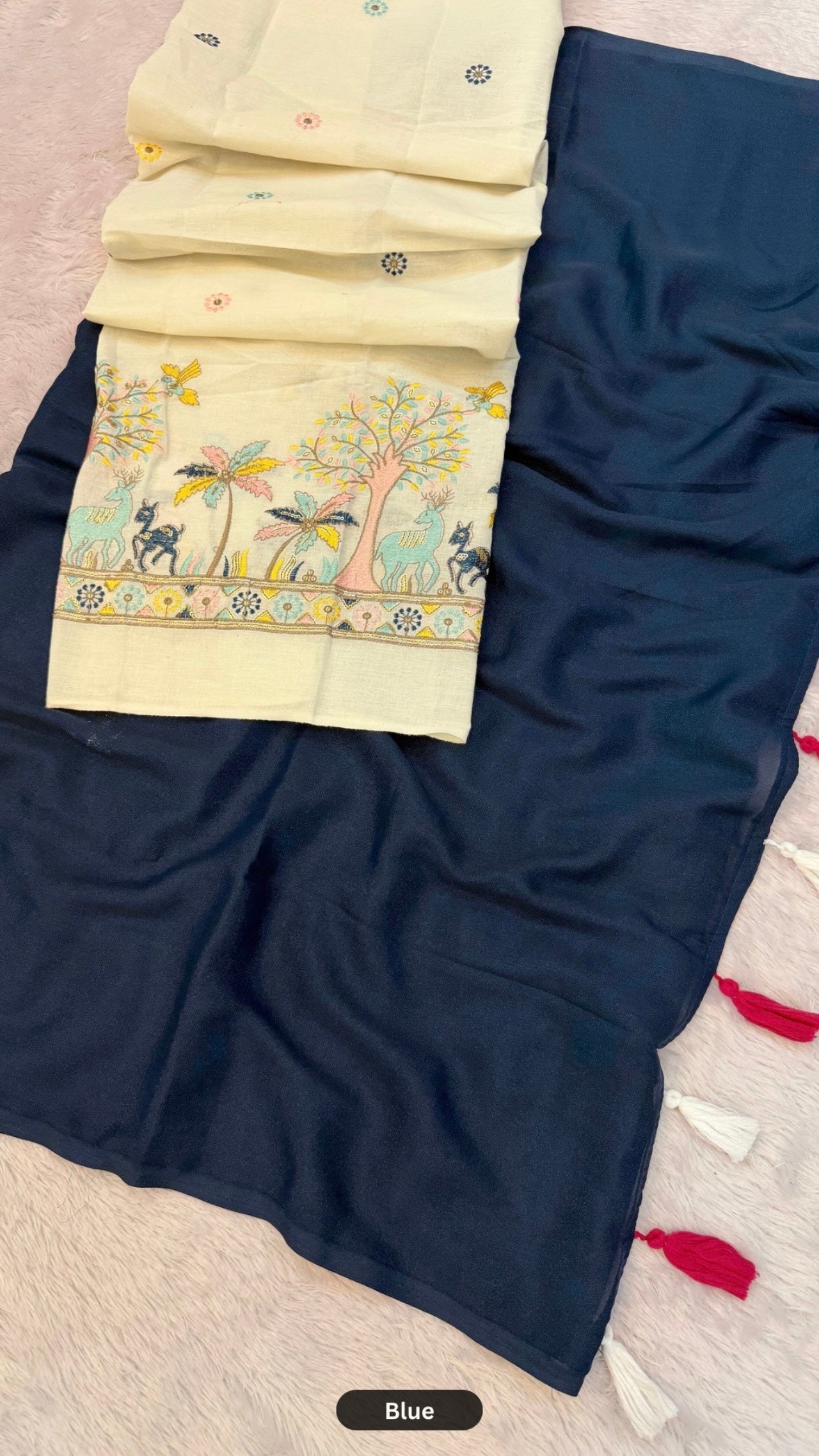Khadi Aura Designer Chiffon Saree Set