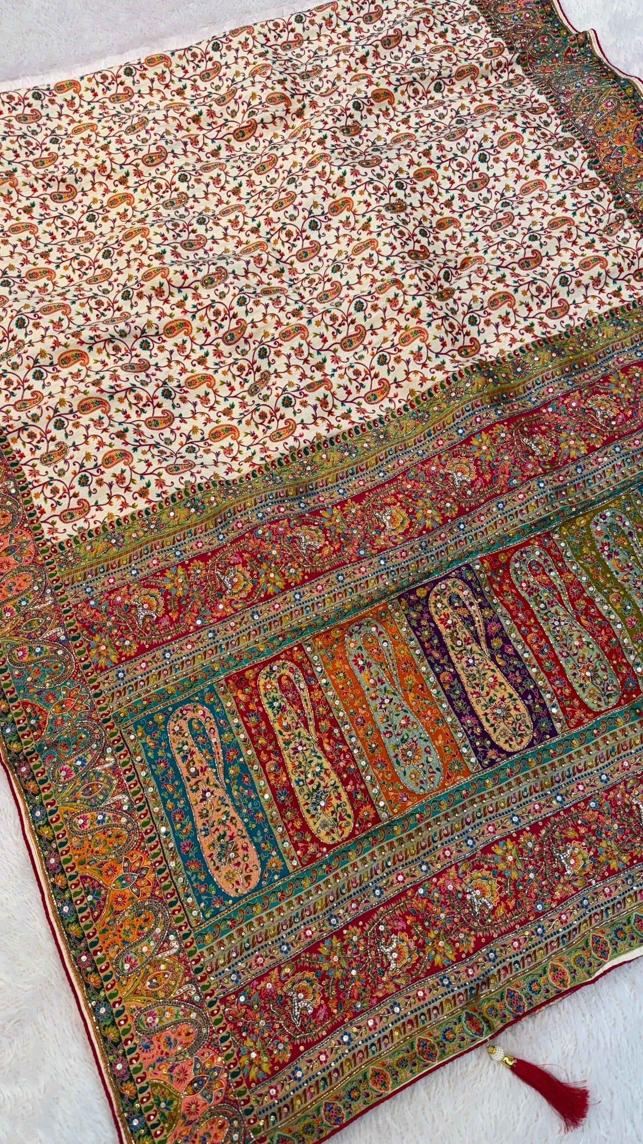 Pure Kalamkari Real Handwork Saree (4)