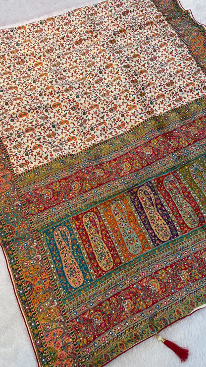 Pure Kalamkari Real Handwork Saree (4)