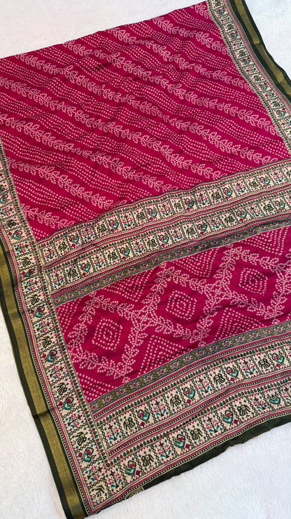 Patola Bandhani X Mul Cotten Saree