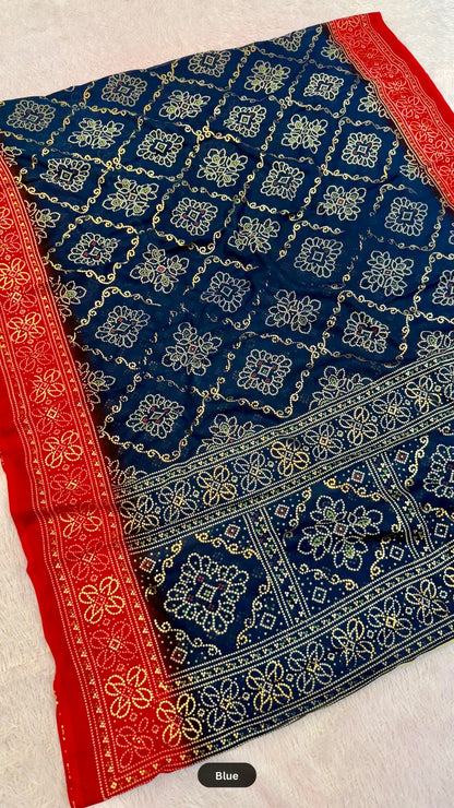 Traditional Bandhej Saree Vol.2