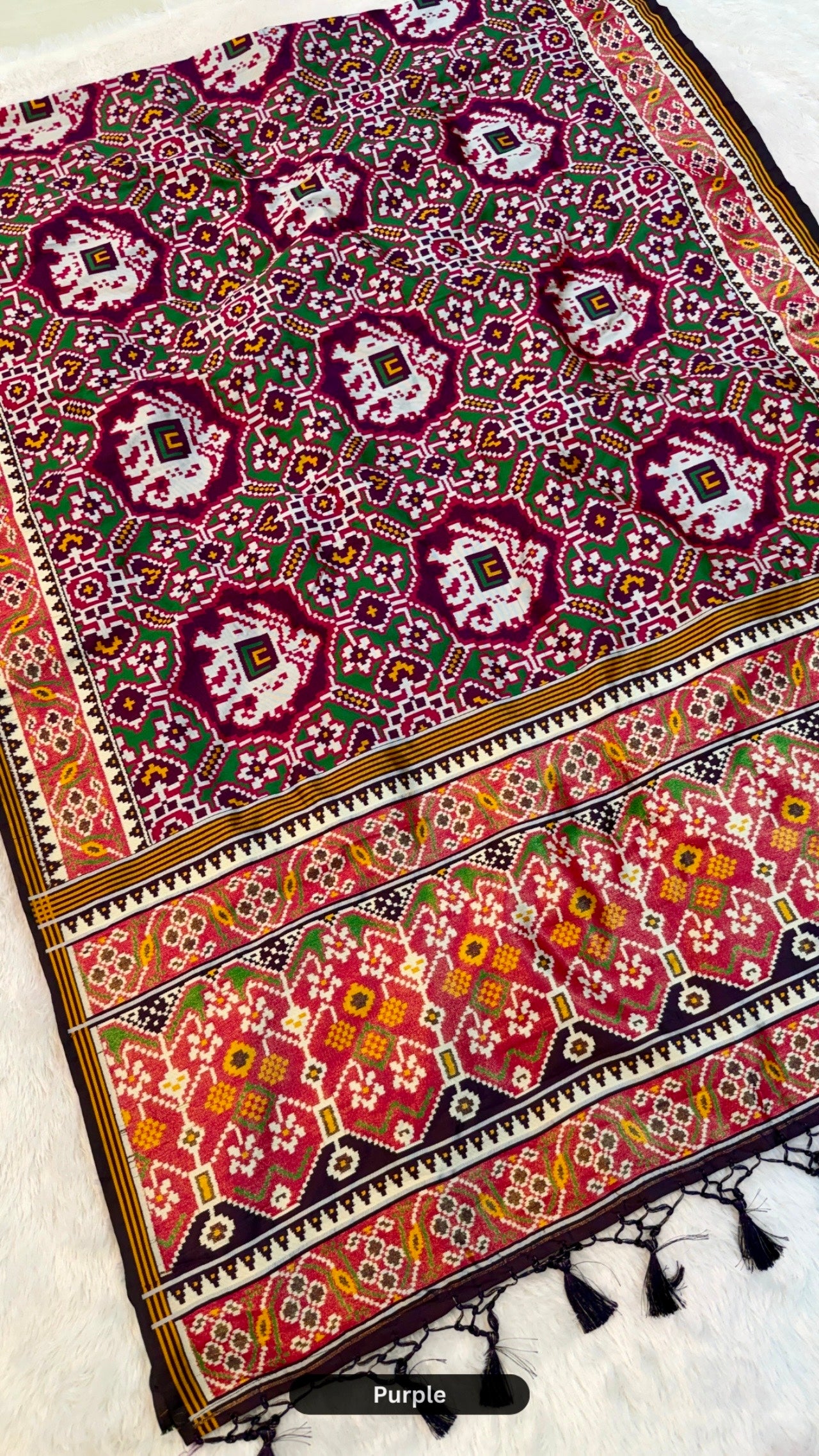 Double Ikkat Patola Saree