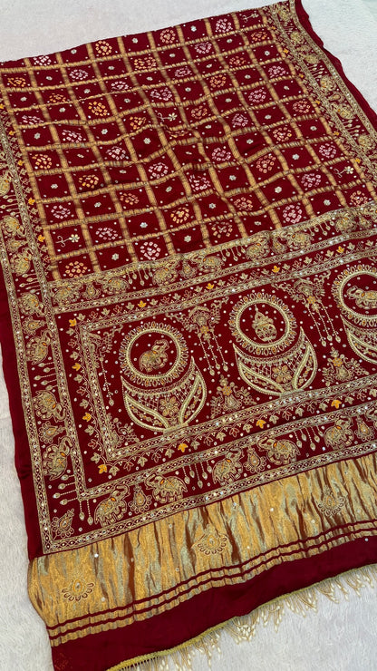 Traditional Gharchola Saree - 4074