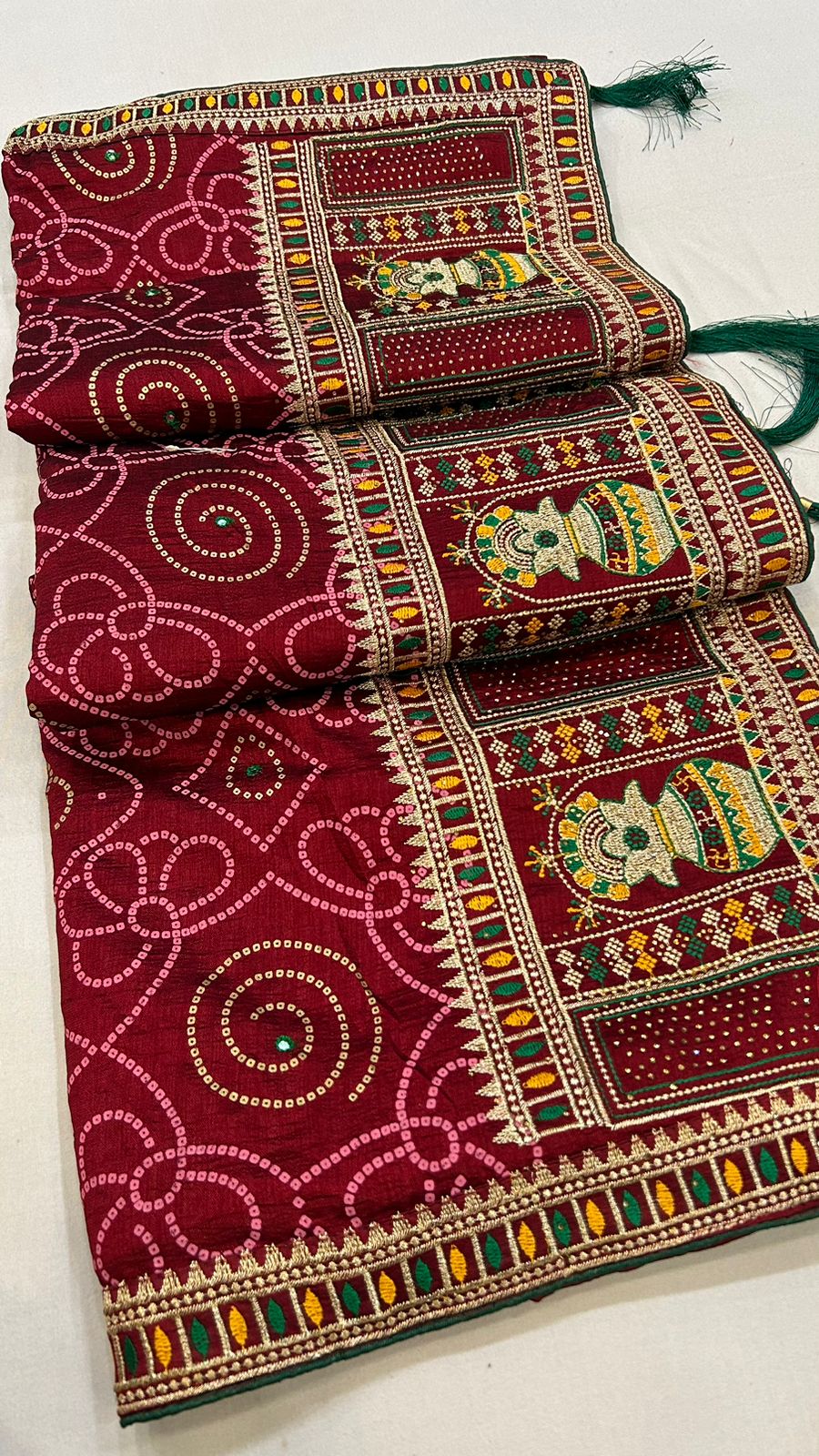 Buy Ajrakh Kutch Bandhani Cotton & Silk Sarees