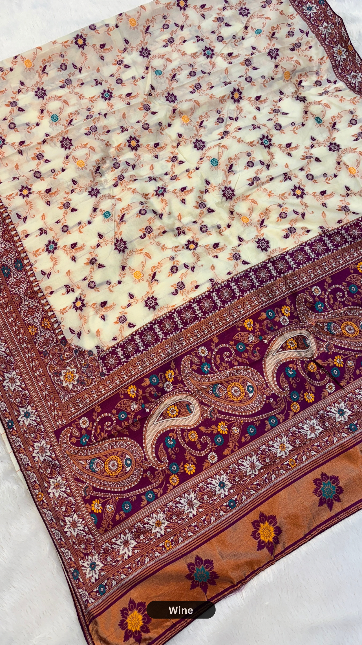 Soft Silk Rajwadi Saree (Heavy Jaal)