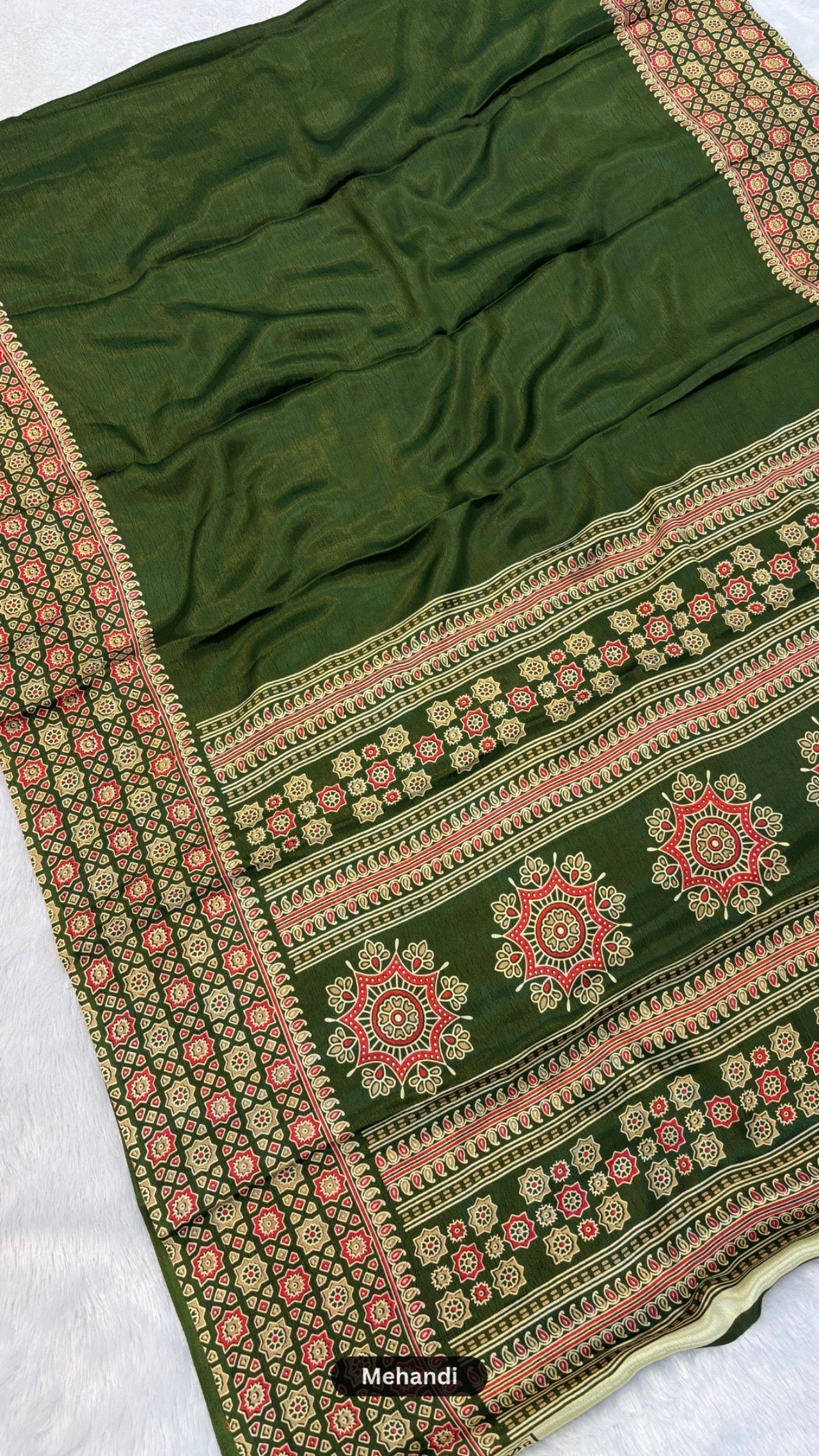 Budget Friendly Ajrakh Saree