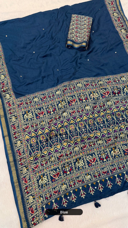 Trending Mul Cotten Mirror Work Saree SD2