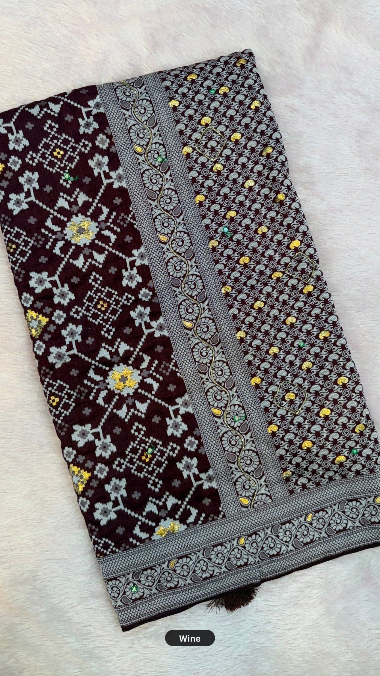 Patola Saree With Handwork