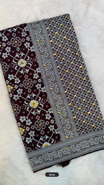 Patola Saree With Handwork