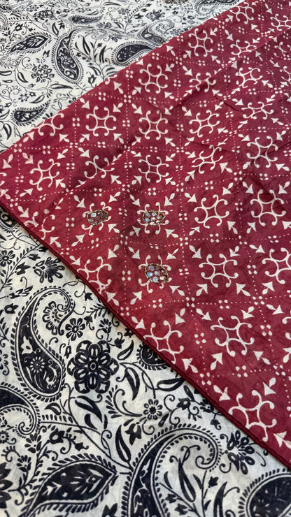 Kalamkari Sitara Work Saree