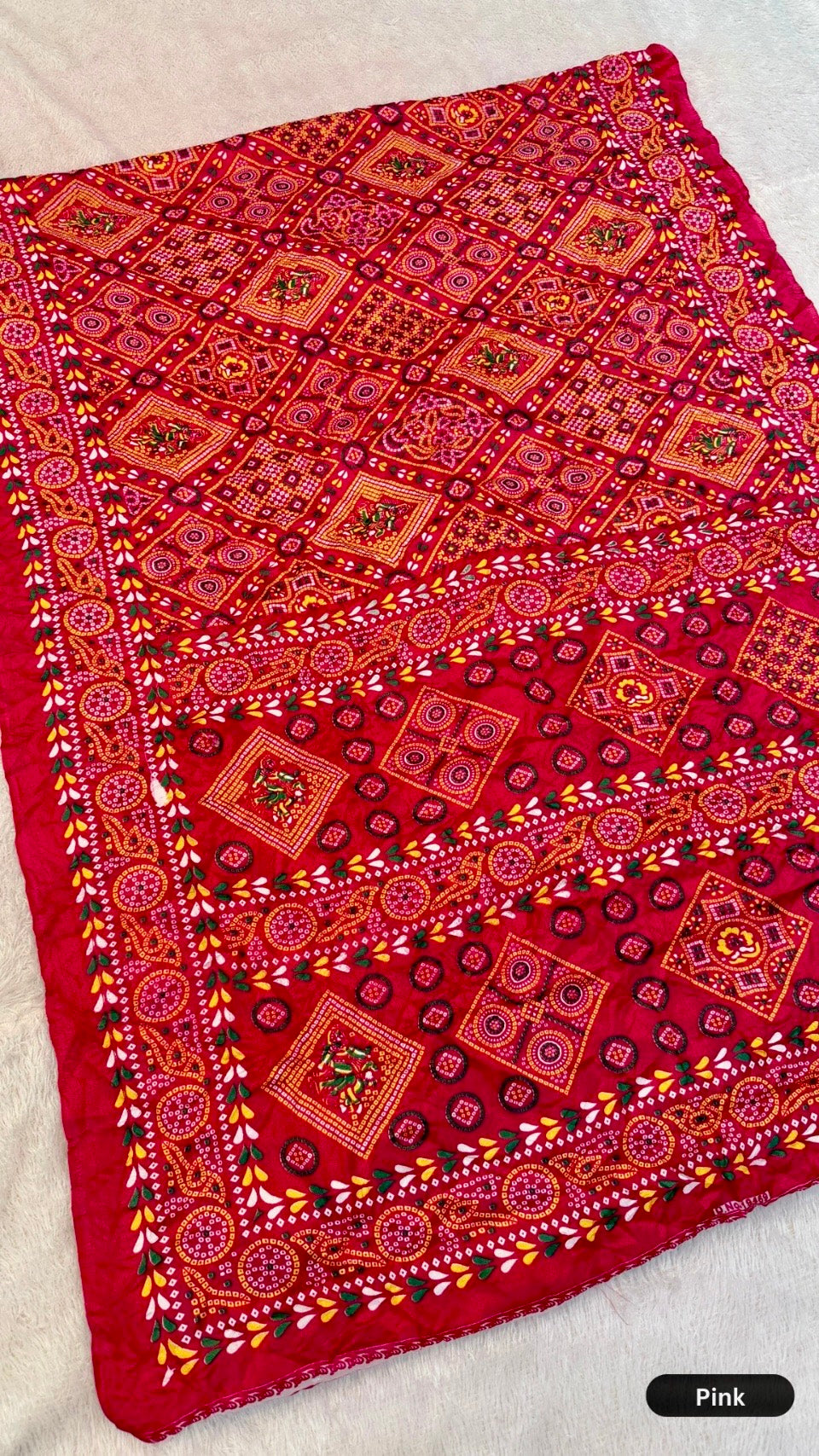 Kutchi Bandhanj Crush Saree