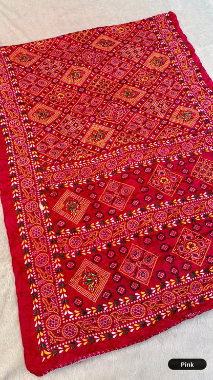 Kutchi Bandhanj Crush Saree