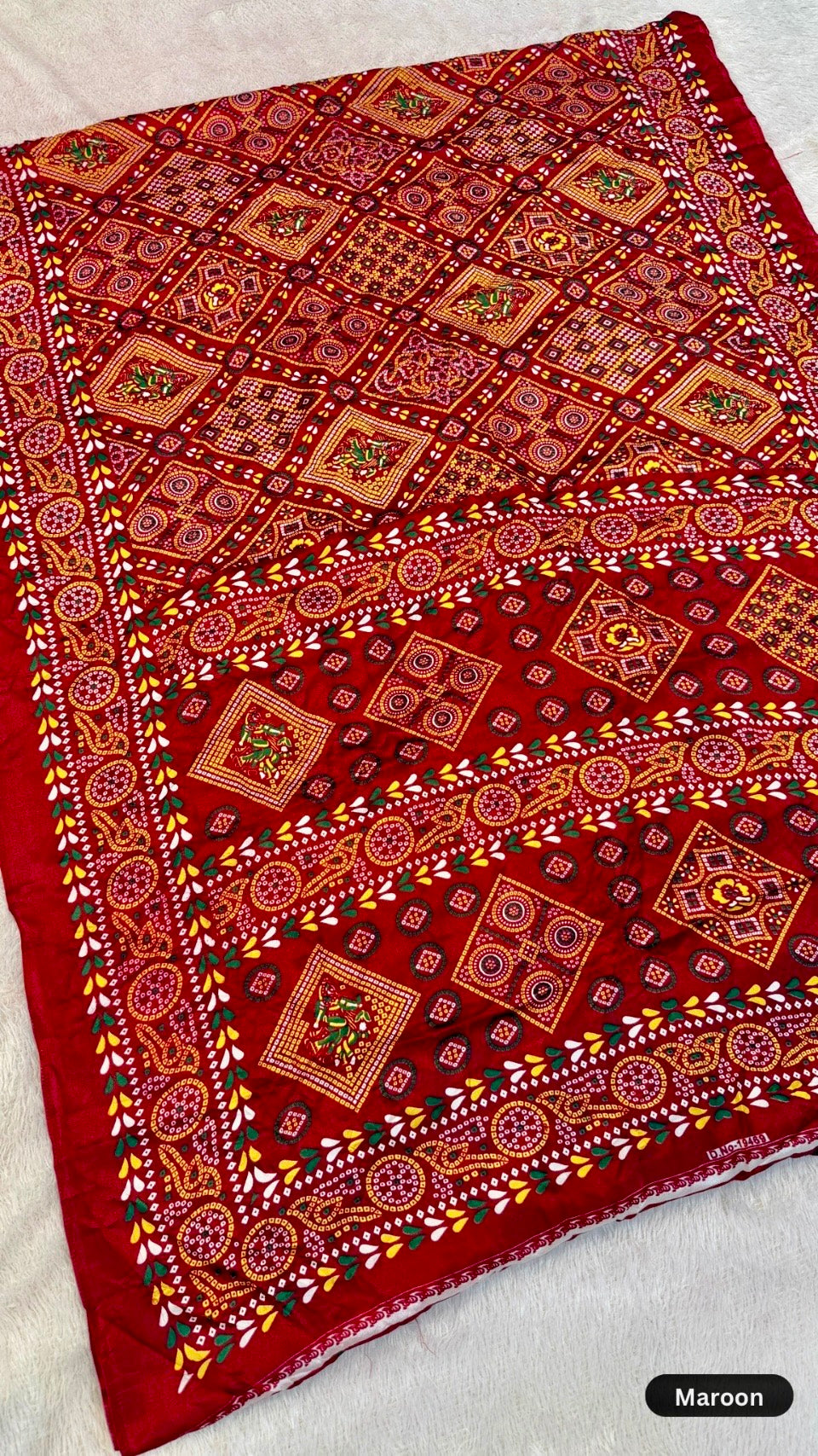 Kutchi Bandhanj Crush Saree