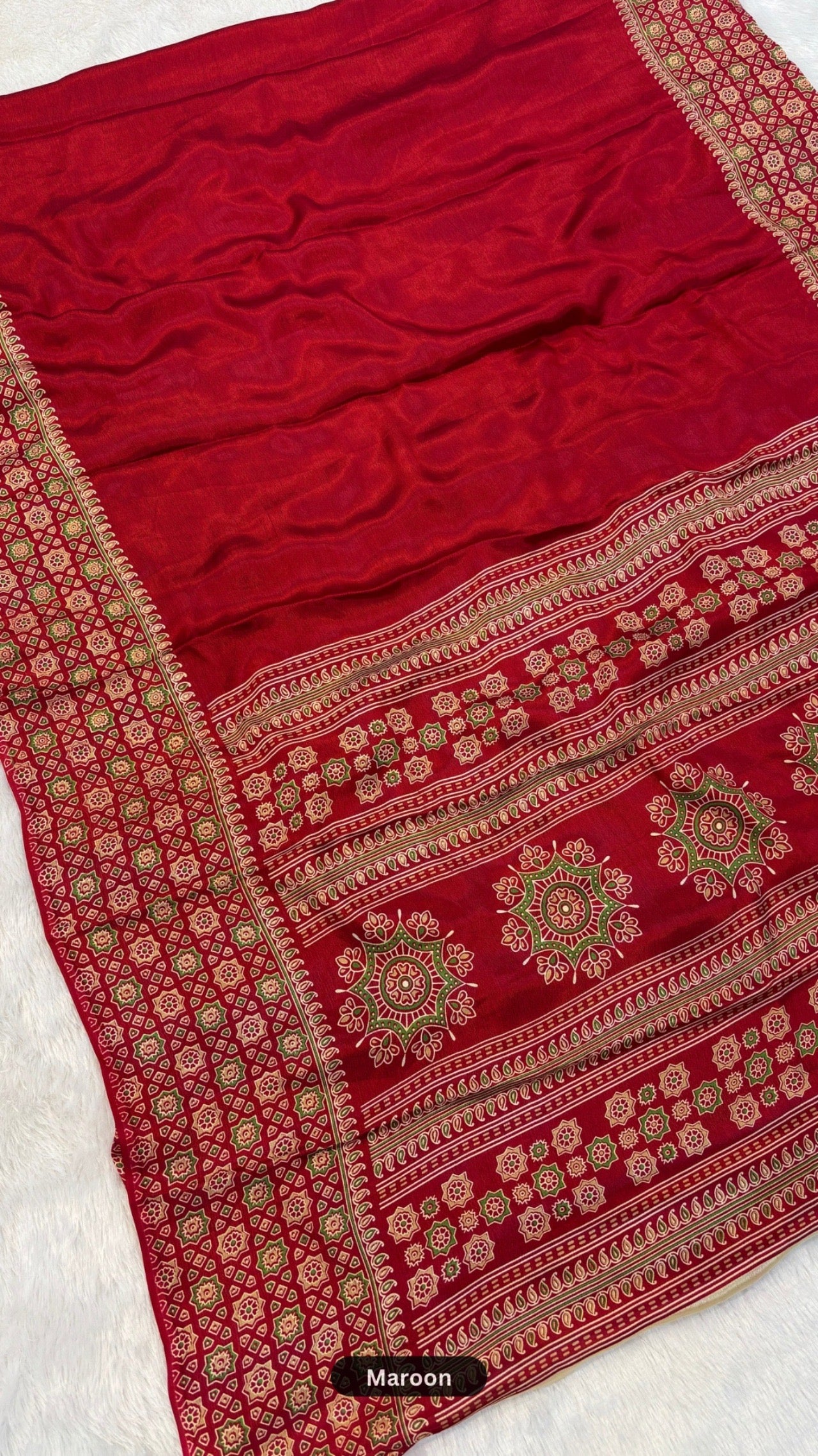 Budget Friendly Ajrakh Saree