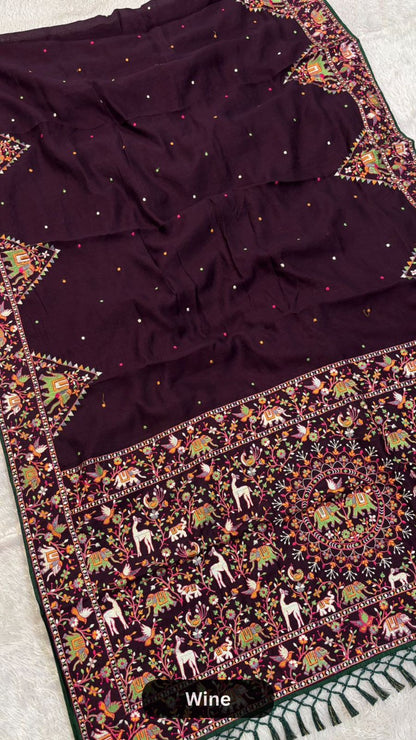 Kutchi Embroidery Classic Saree