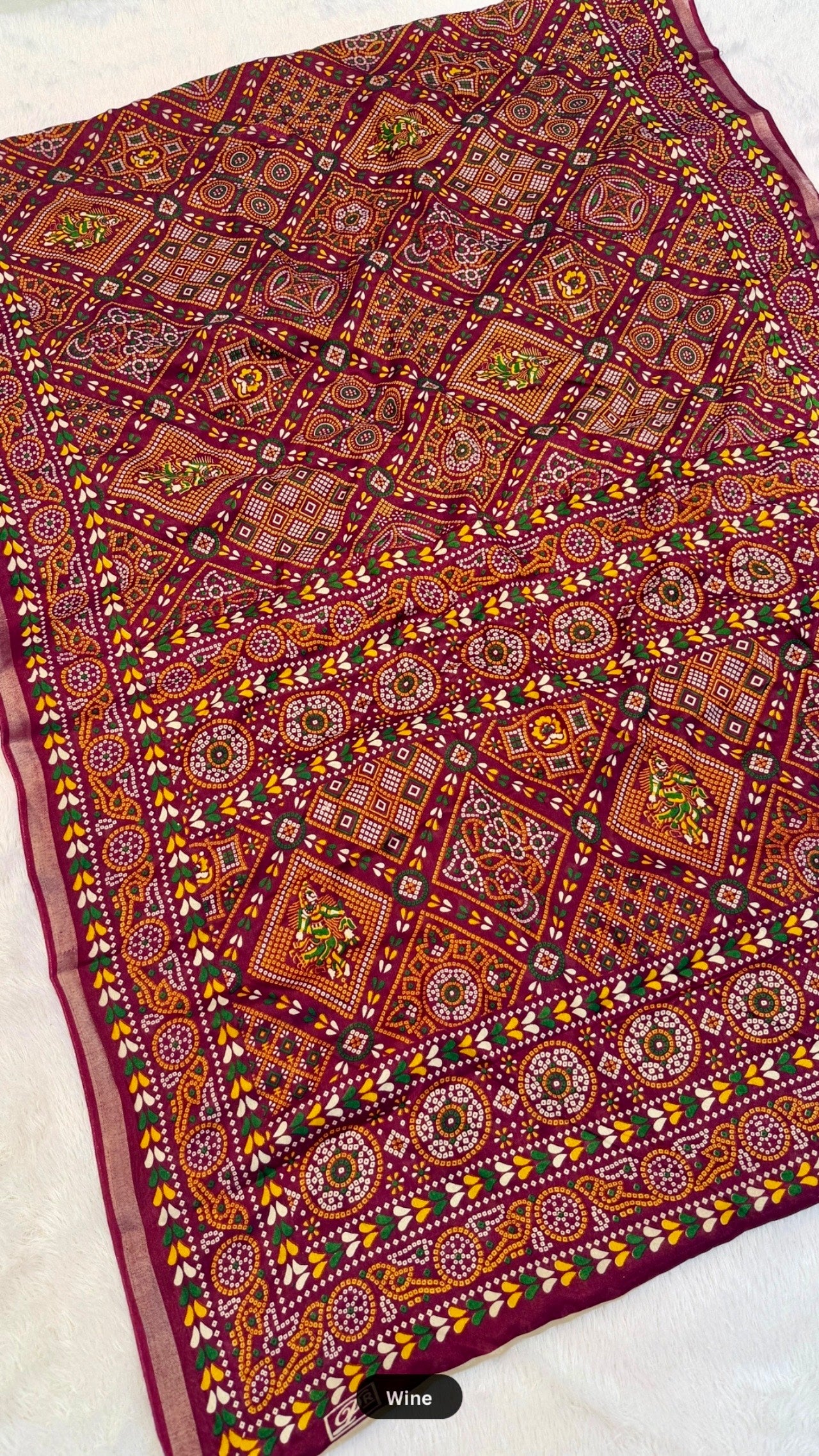 Vintage Bandhani X Mul Cotten Saree
