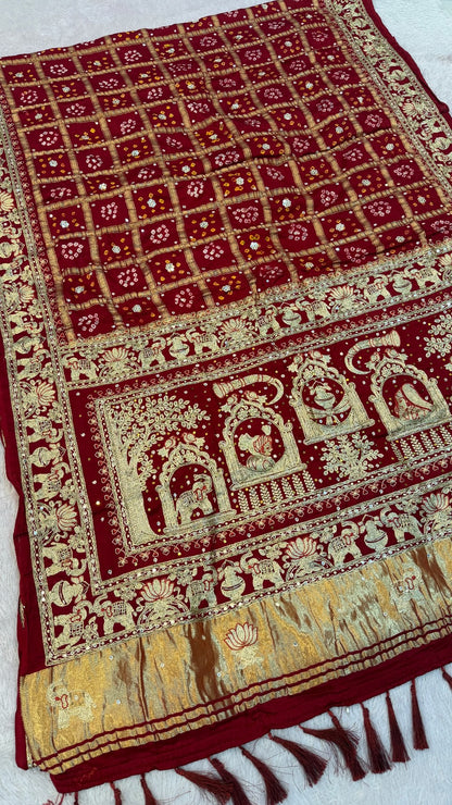 Traditional Gharchola Saree - 4002