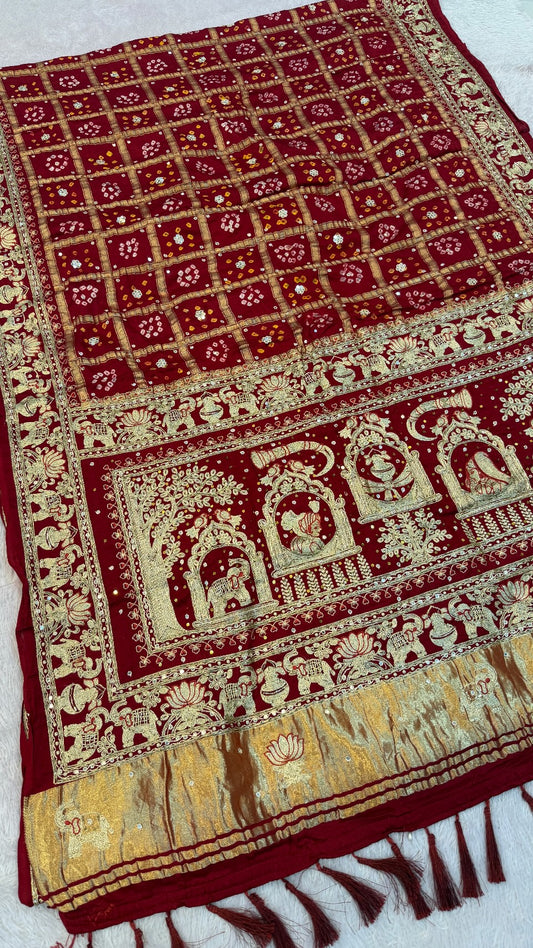 Traditional Gharchola Saree - 4002