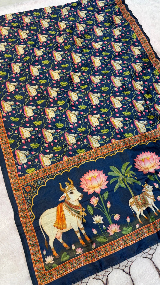 Tusser Silk Kalamkari Saree Vol.15