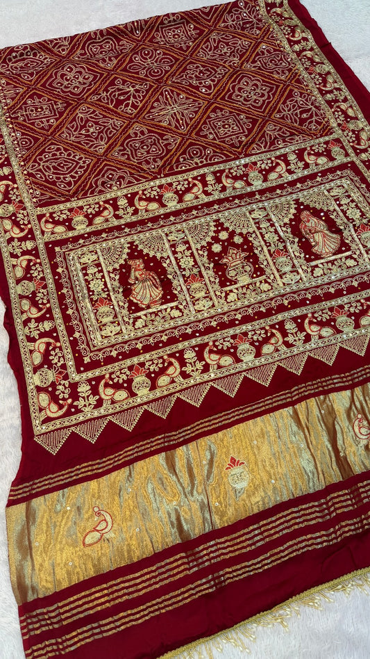 Traditional Gharchola Saree - 3022