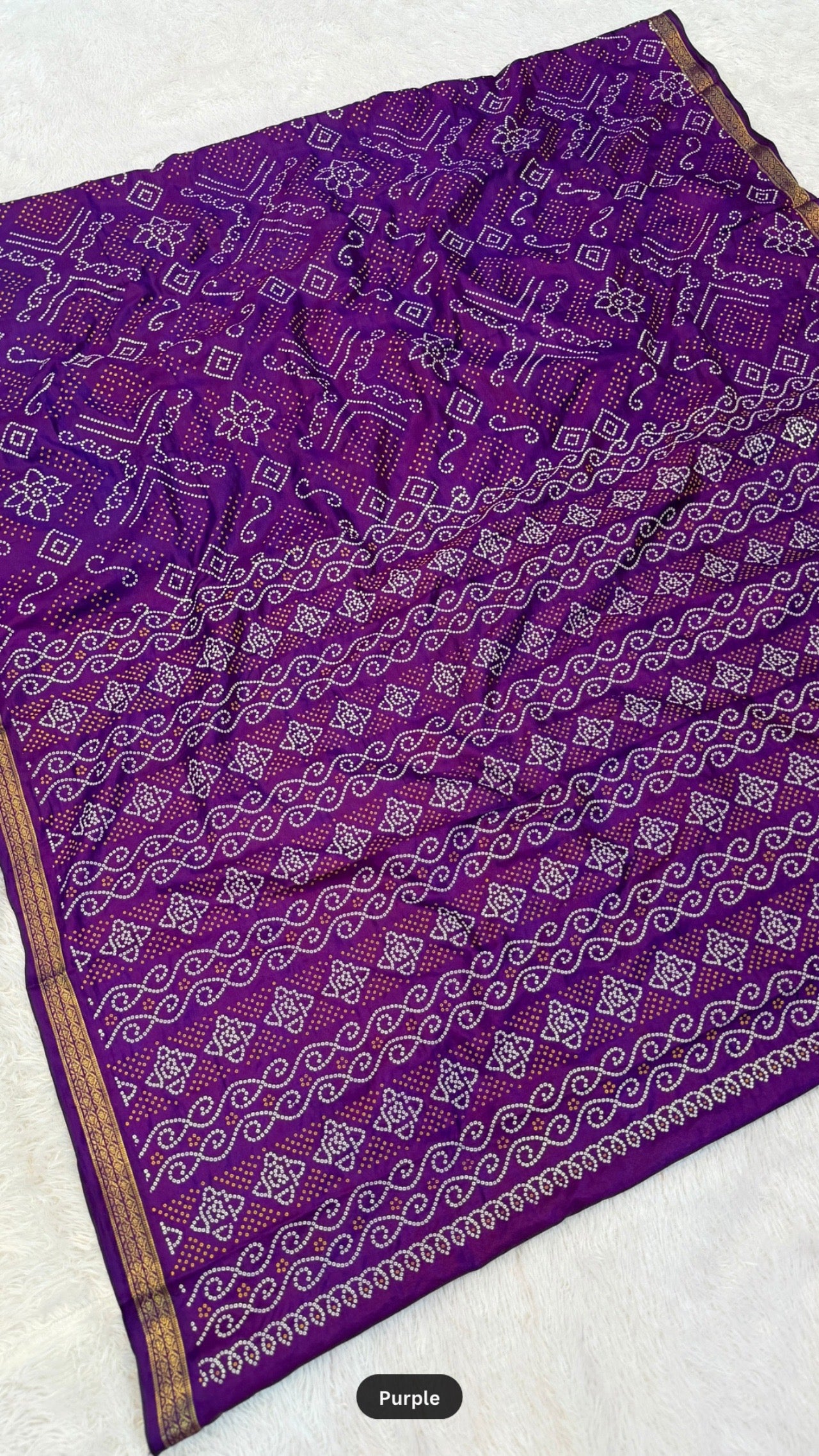 Art Silk Shikari Bandhani Saree