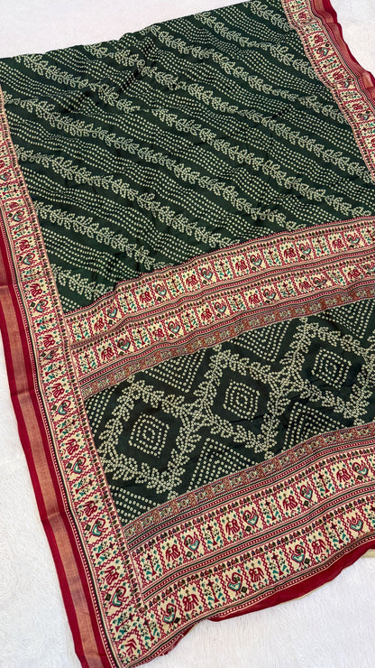Patola Bandhani X Mul Cotten Saree