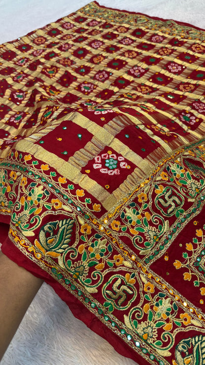 Traditional Gharchola Saree - 4040