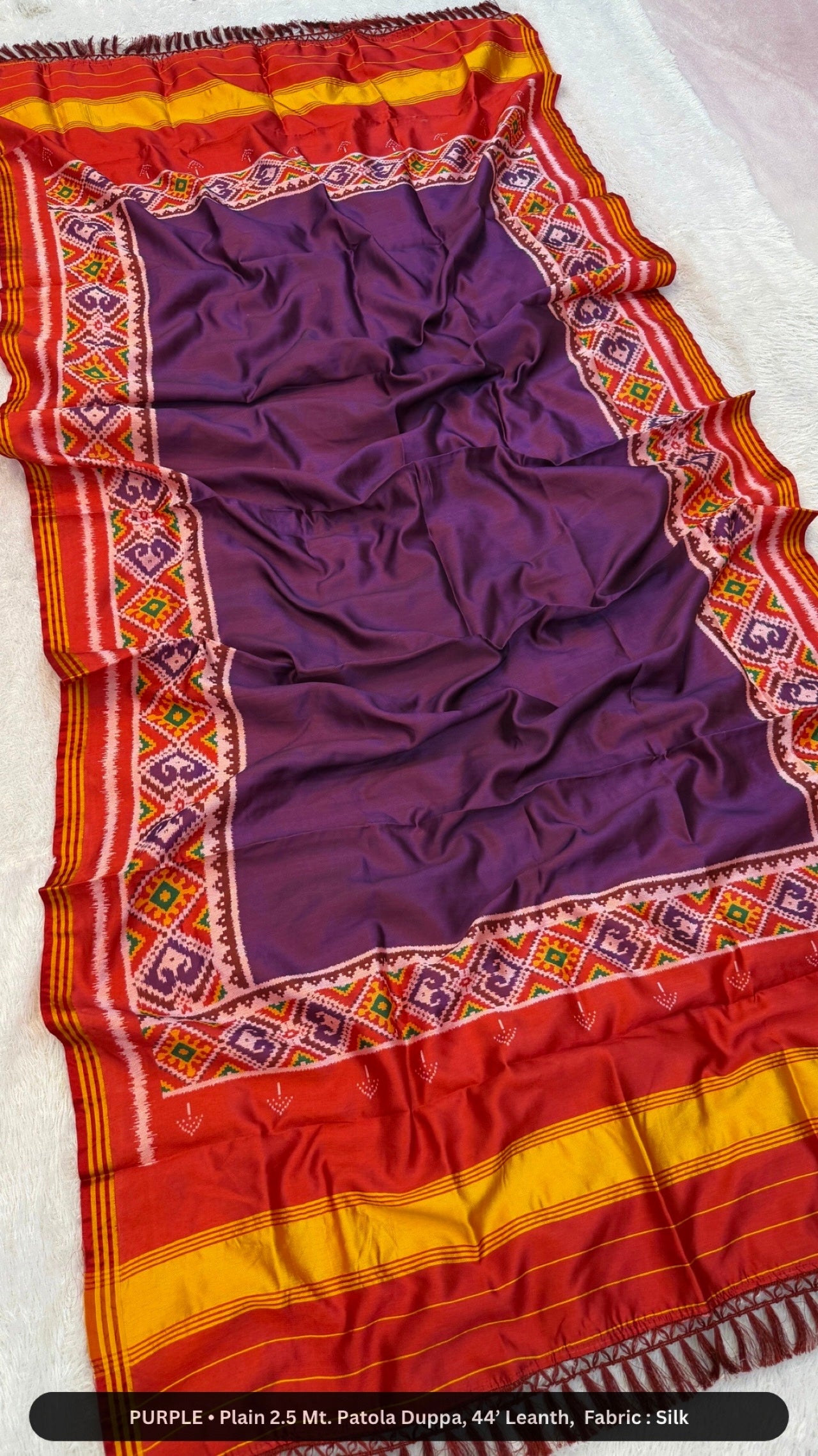 Pure Look Plain Patola Duppta