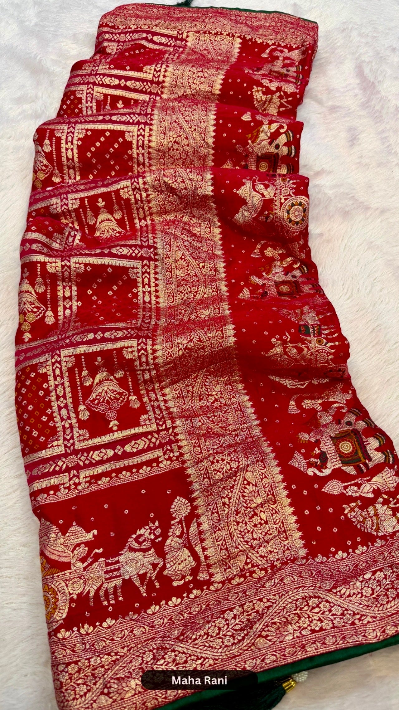 “राजशाही” Gharchola Saree (Dola Silk)
