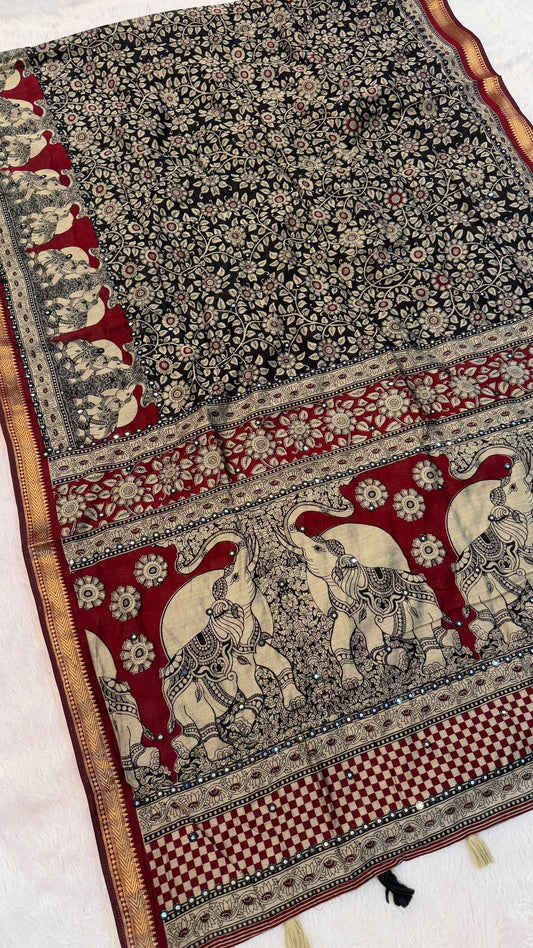 Pure Mul Cotten Mirror Saree