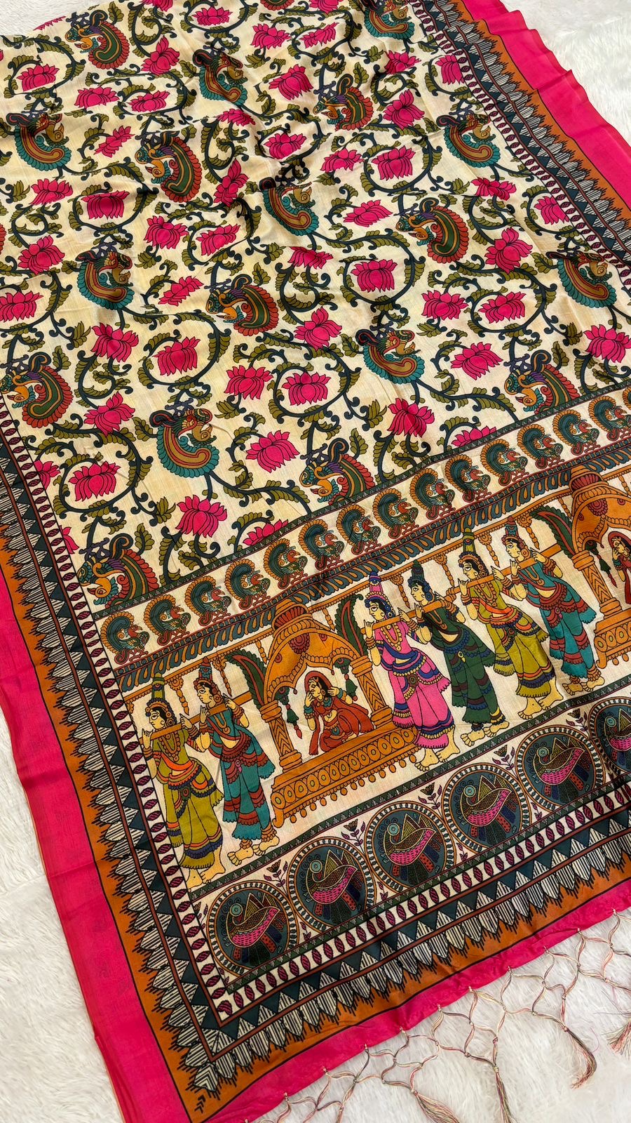 Tusser Silk Kalamkari Saree Vol.5