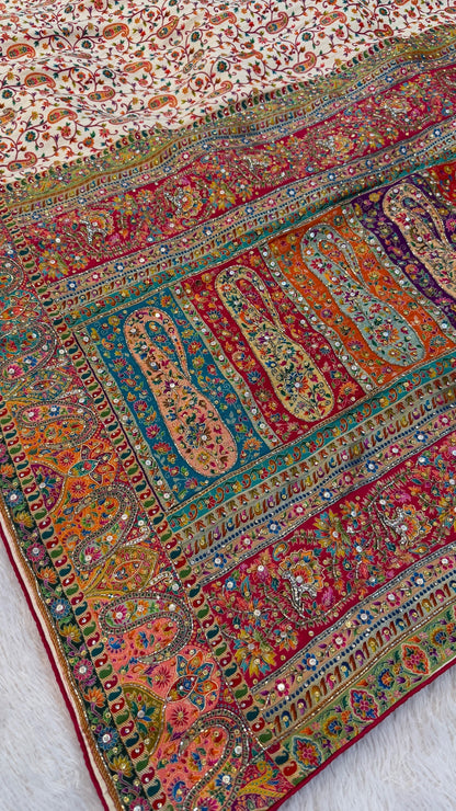 Pure Kalamkari Real Handwork Saree (4)