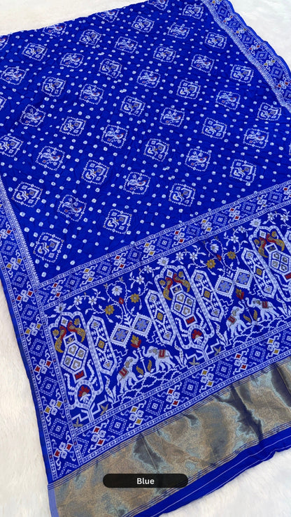 Kutchi Real Bandhej X Patan Patola Saree