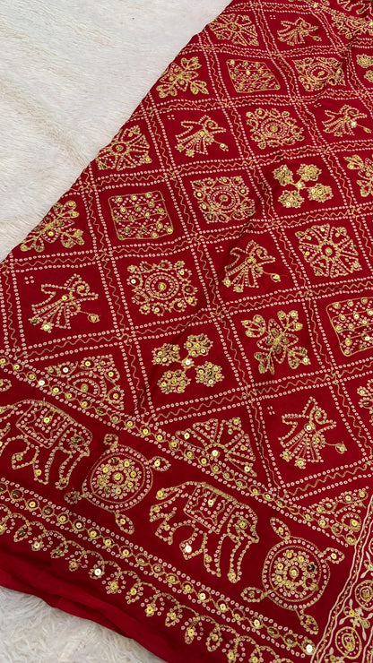 SvarṇaVastra :- Untouched and Sacred Saree with Sequence Work