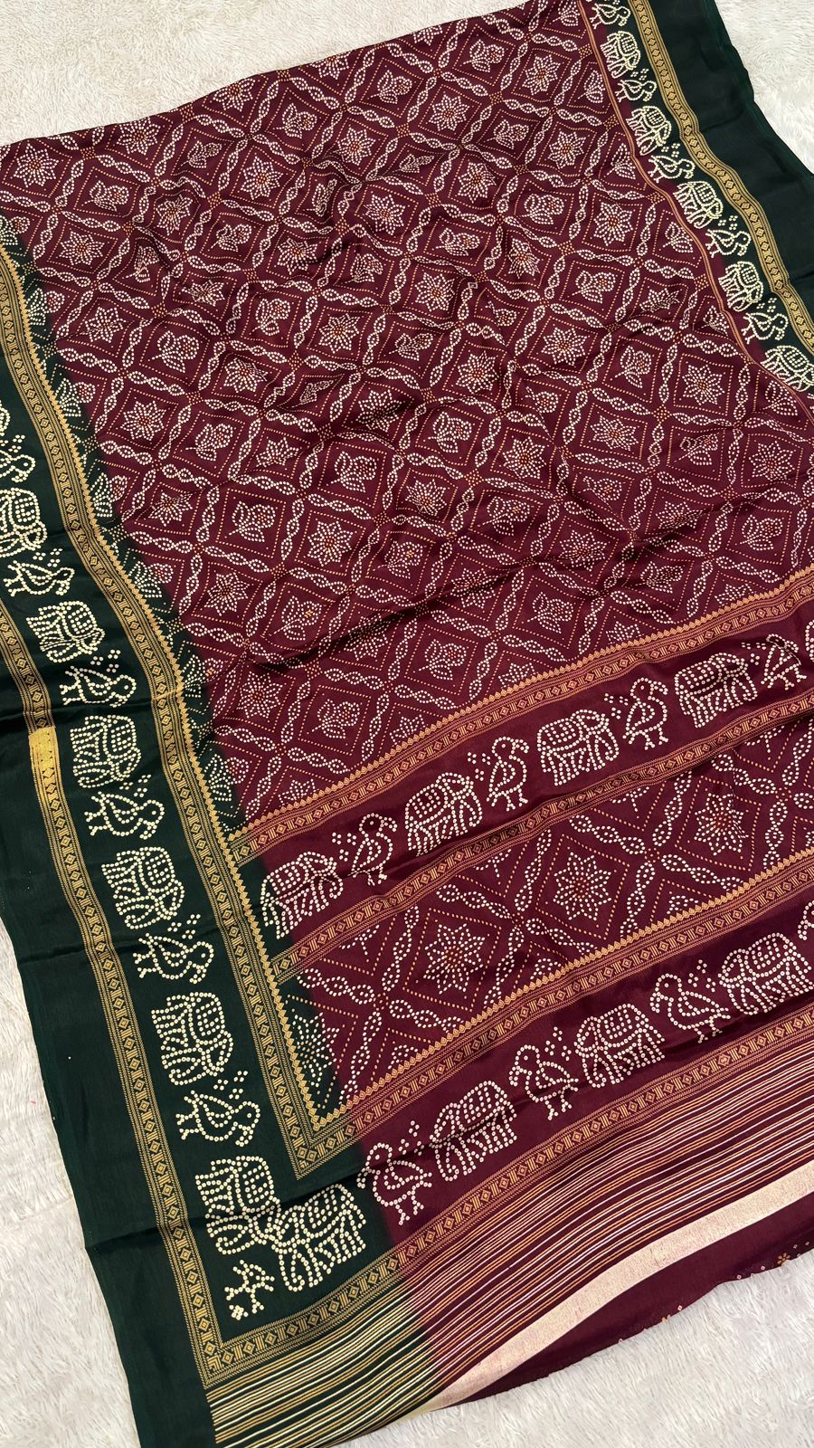 Patola x Gharchola Border Semi Silk Saree