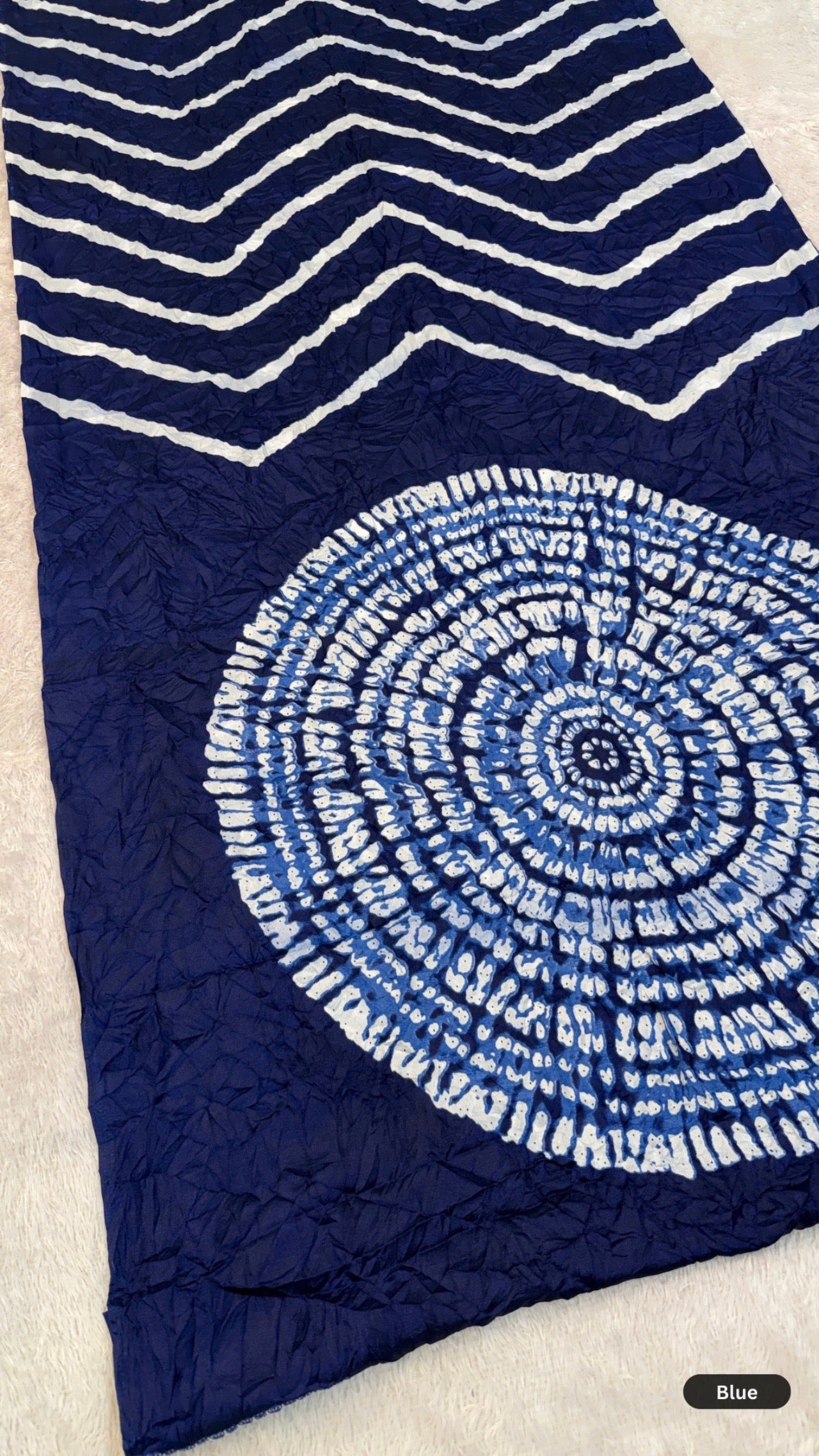 Shibori Lehariya Crush Saree