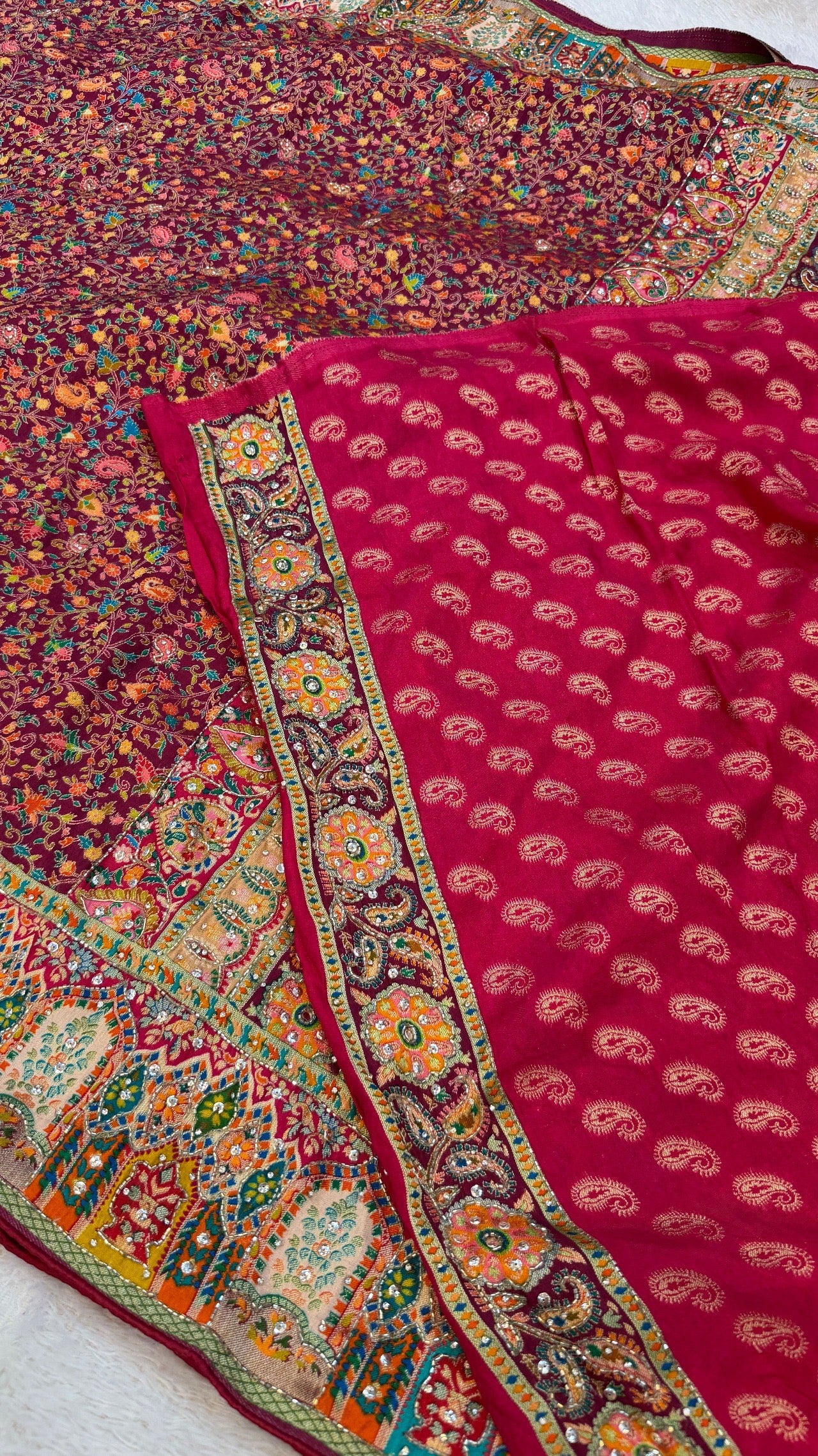 Pure Kalamkari Real Handwork Saree (5)