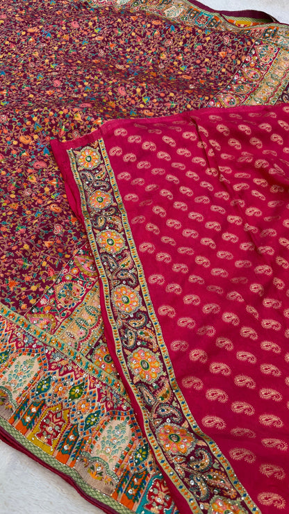 Pure Kalamkari Real Handwork Saree (5)