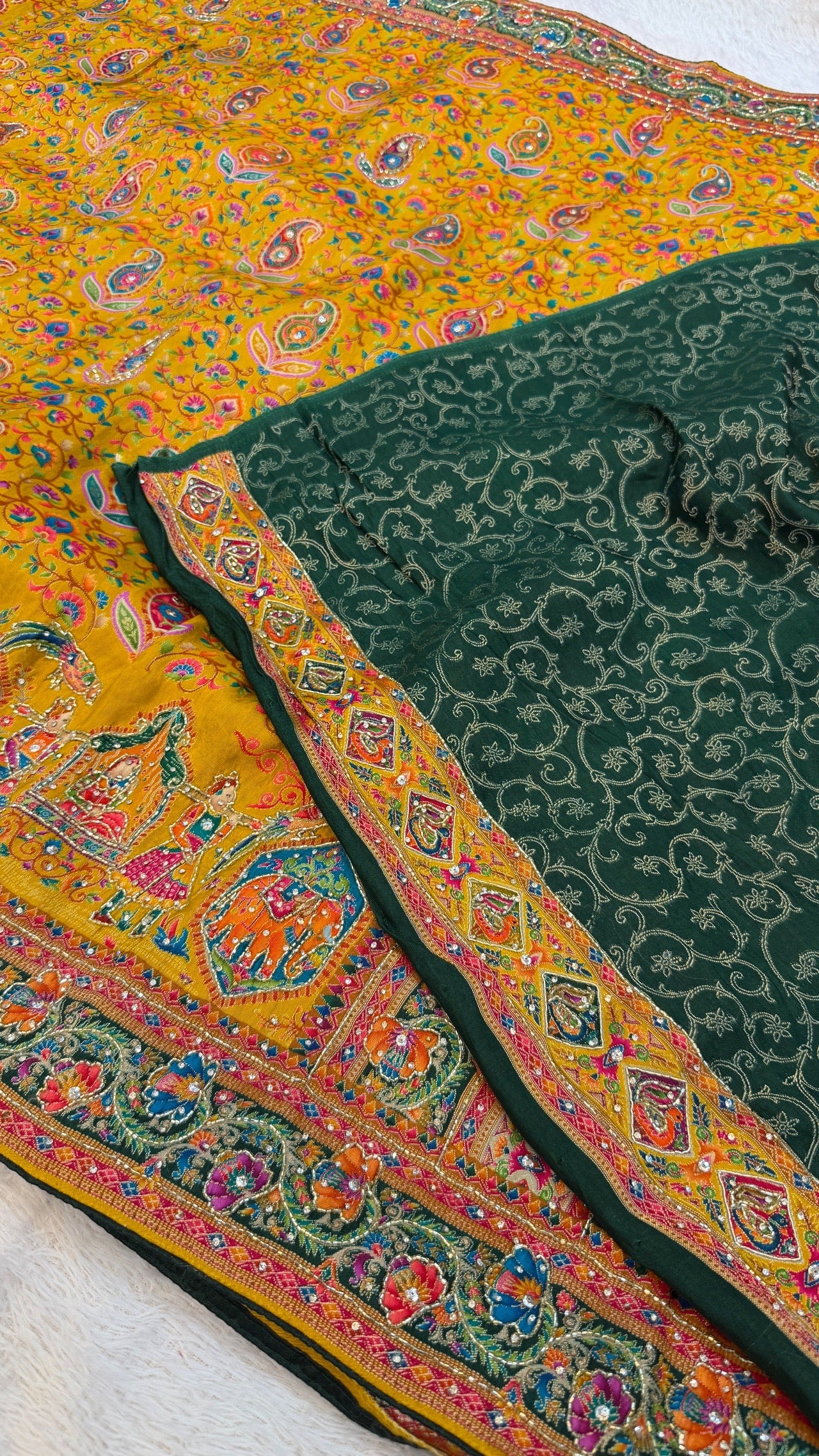 Pure Kalamkari Real Handwork Saree (7)