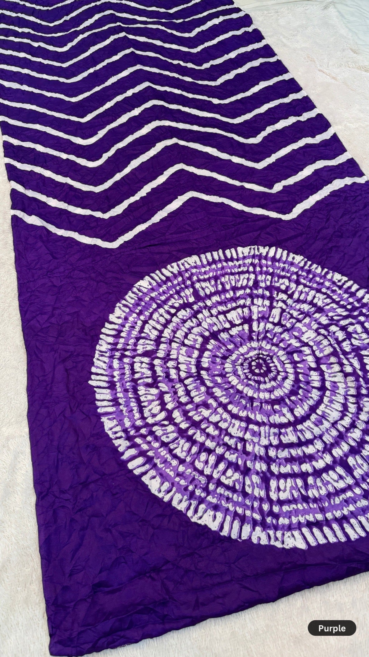 Shibori Lehariya Crush Saree