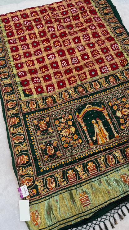 Traditional Gharchola Saree (A.)