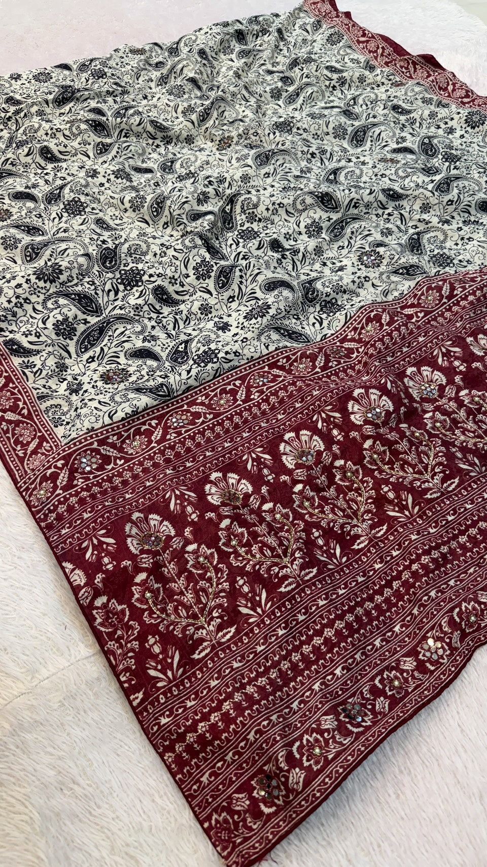 Kalamkari Sitara Work Saree