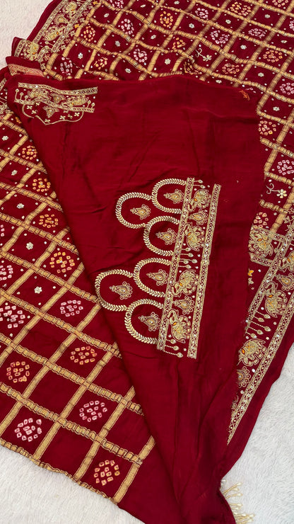 Traditional Gharchola Saree - 4074
