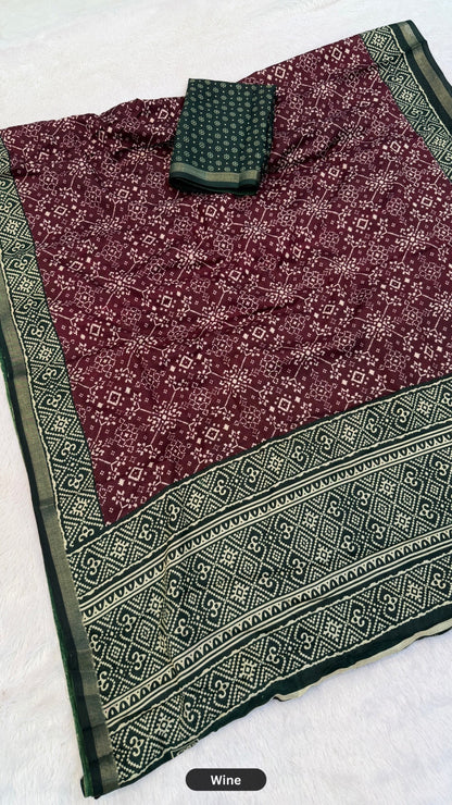 Patola X Mul Cotten Saree