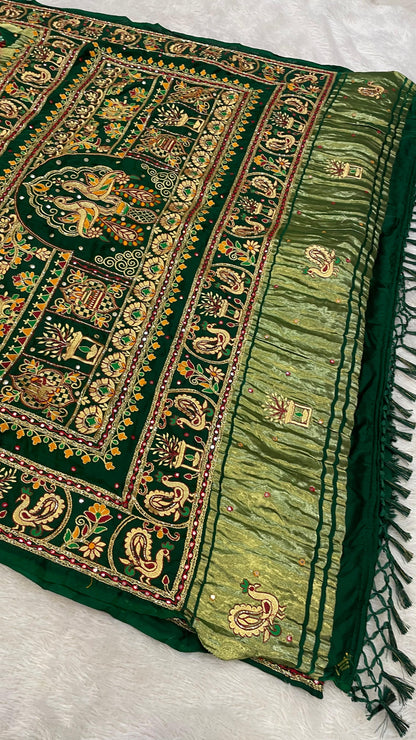 Traditional Gharchola Saree (Morani)