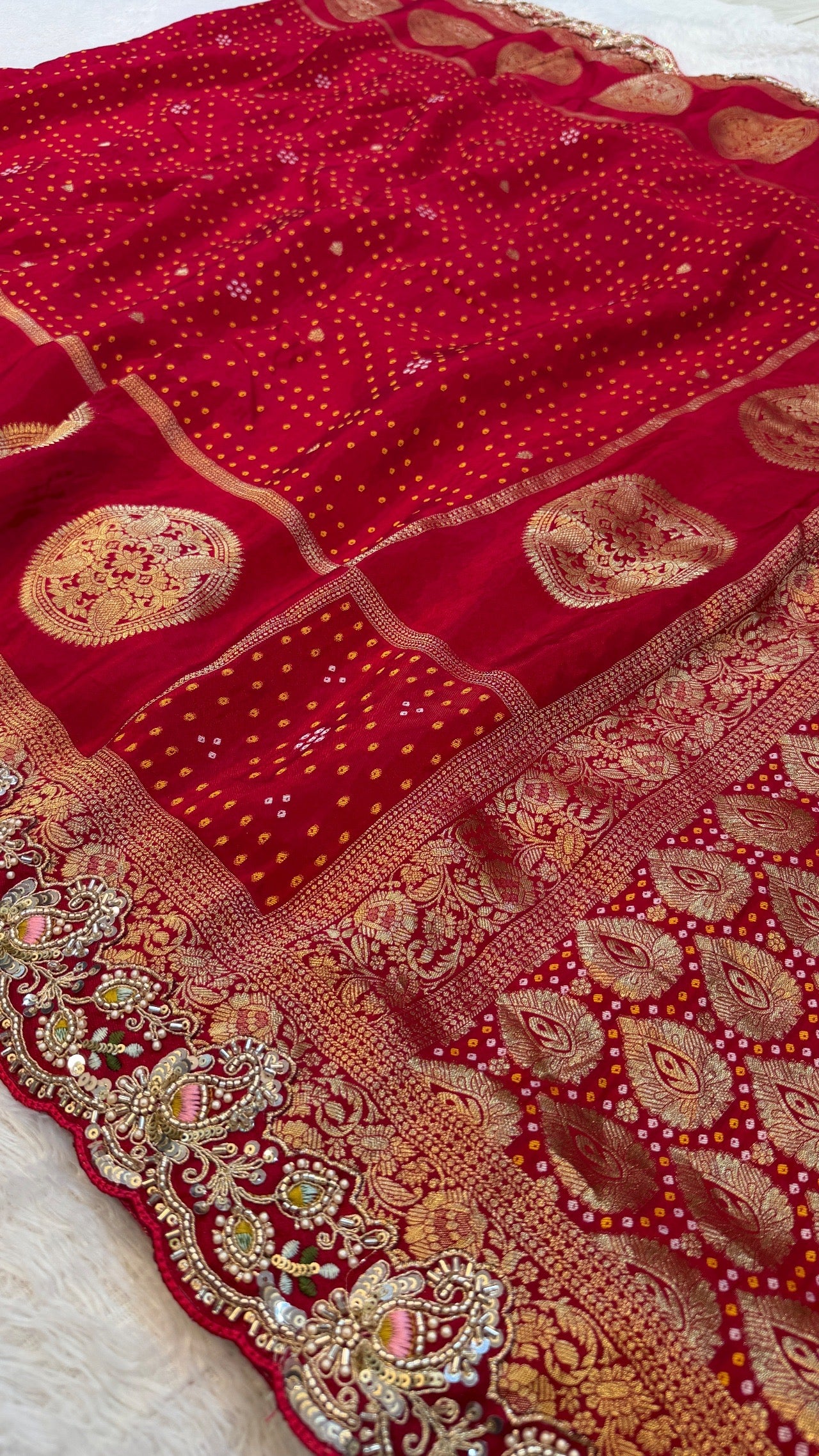 Laal Pari - The Handloom Atelier Handwork Saree