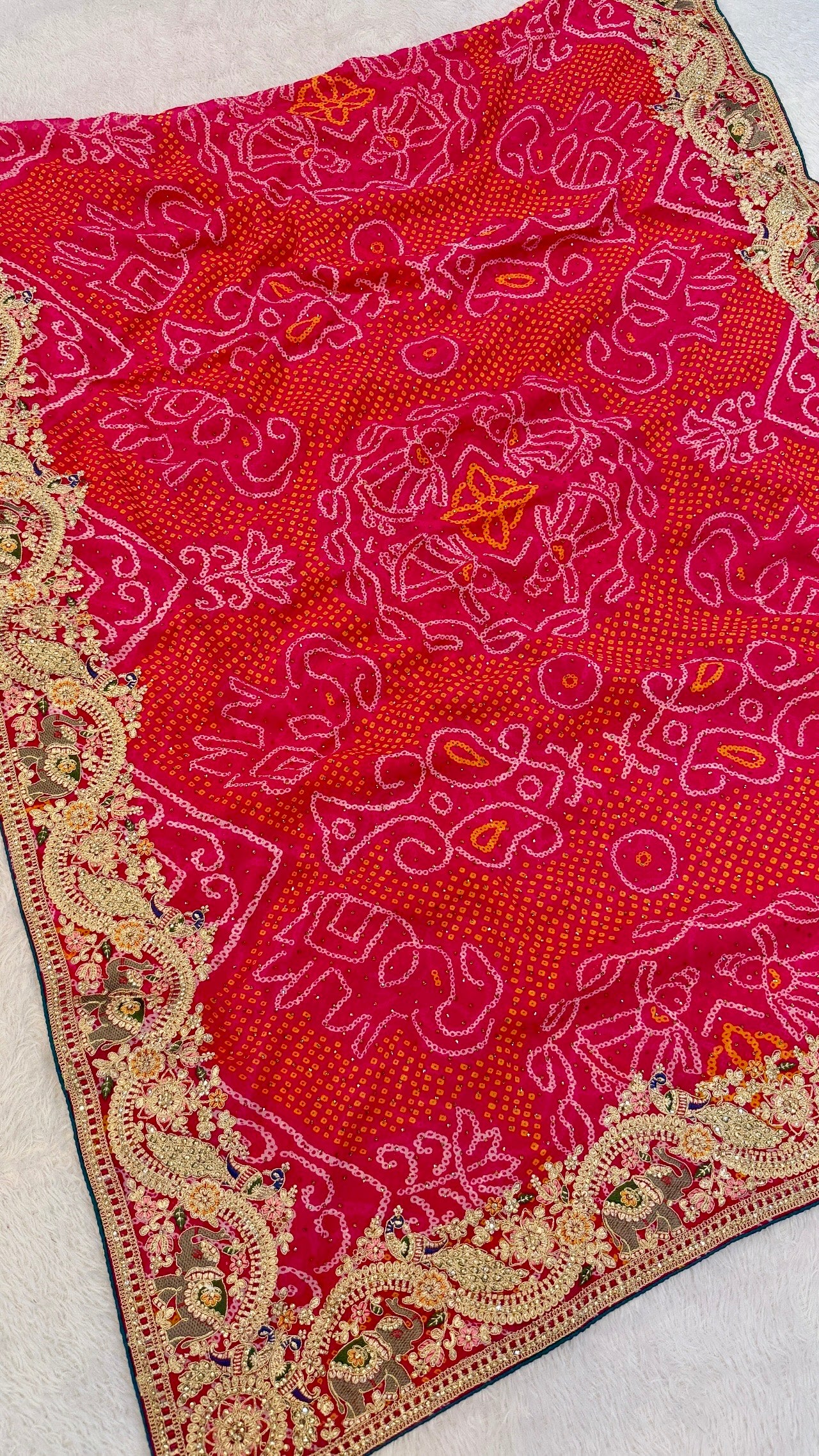 Premium Rajasthani Gharchola Bandhani Saree
