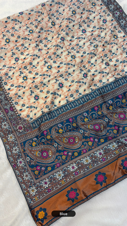 Soft Silk Rajwadi Saree (Heavy Jaal)