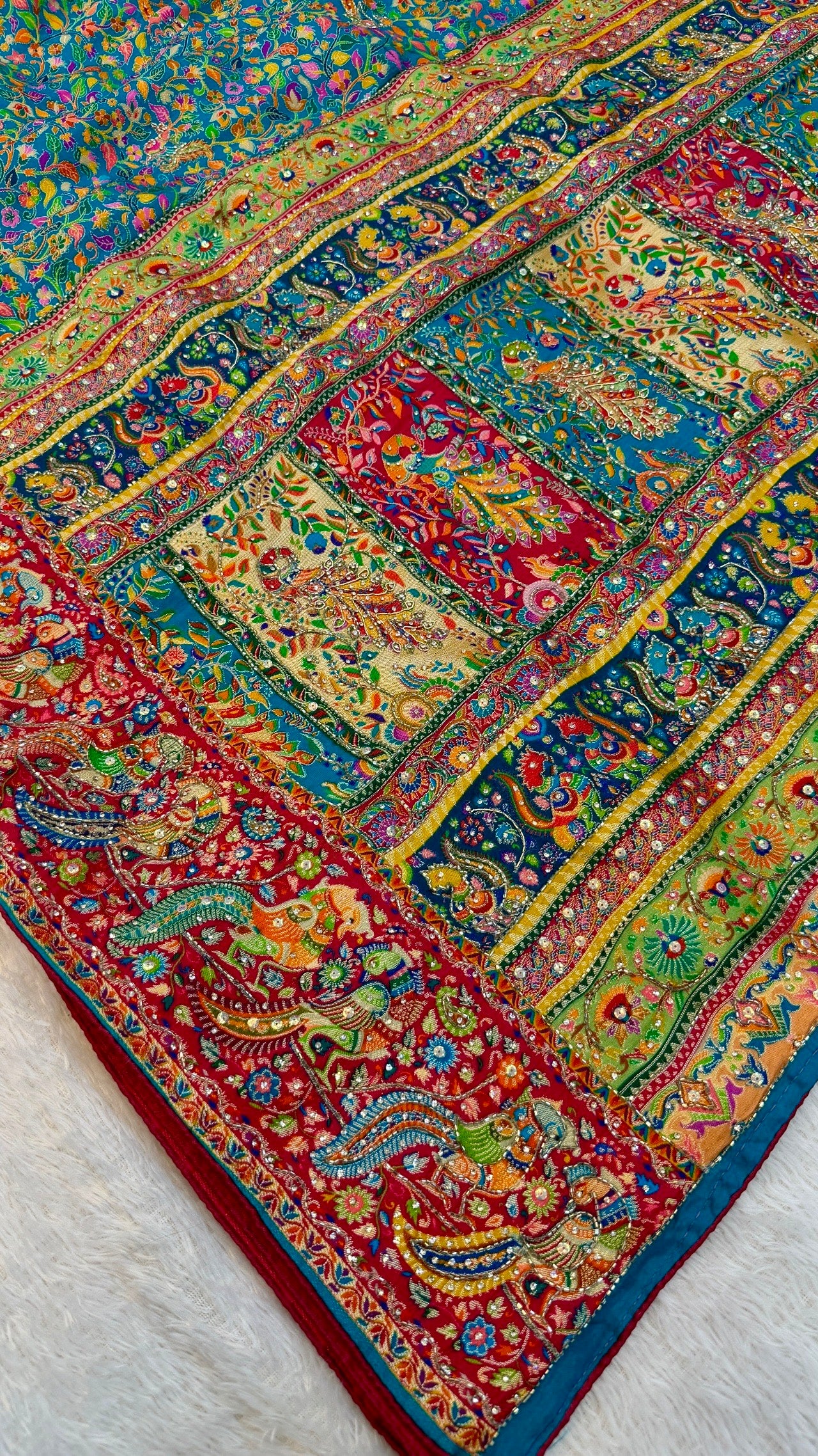 Pure Kalamkari Real Handwork Saree (1)